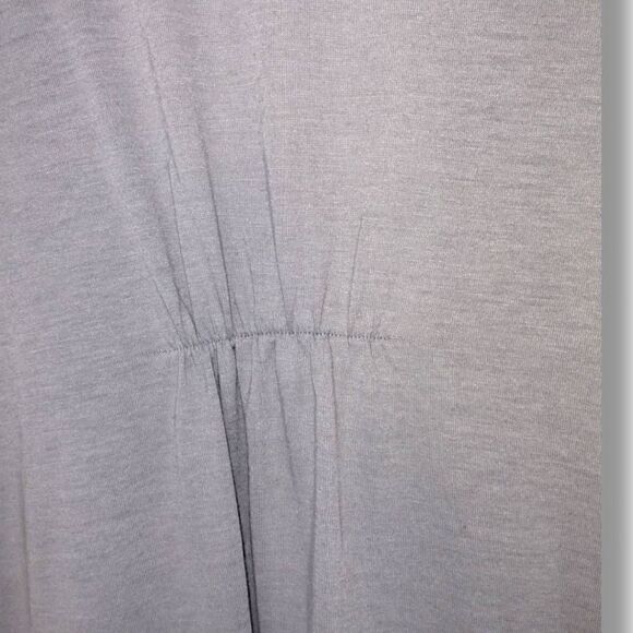 Retro-ology Womens Cardigan Sz Large Grey Long Open Front Asymmetrical Lightweig - Picture 8 of 11